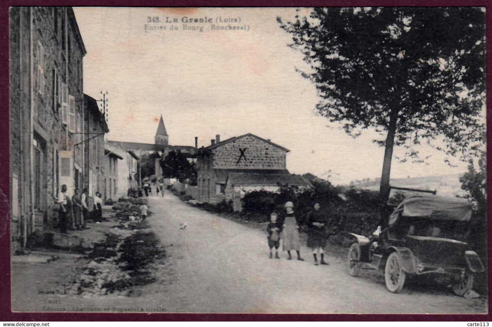 42 - B28337CPA - LA GRESLE - Entrée Du Bourg - Roncheval - Très Bon état - LOIRE - Andere & Zonder Classificatie