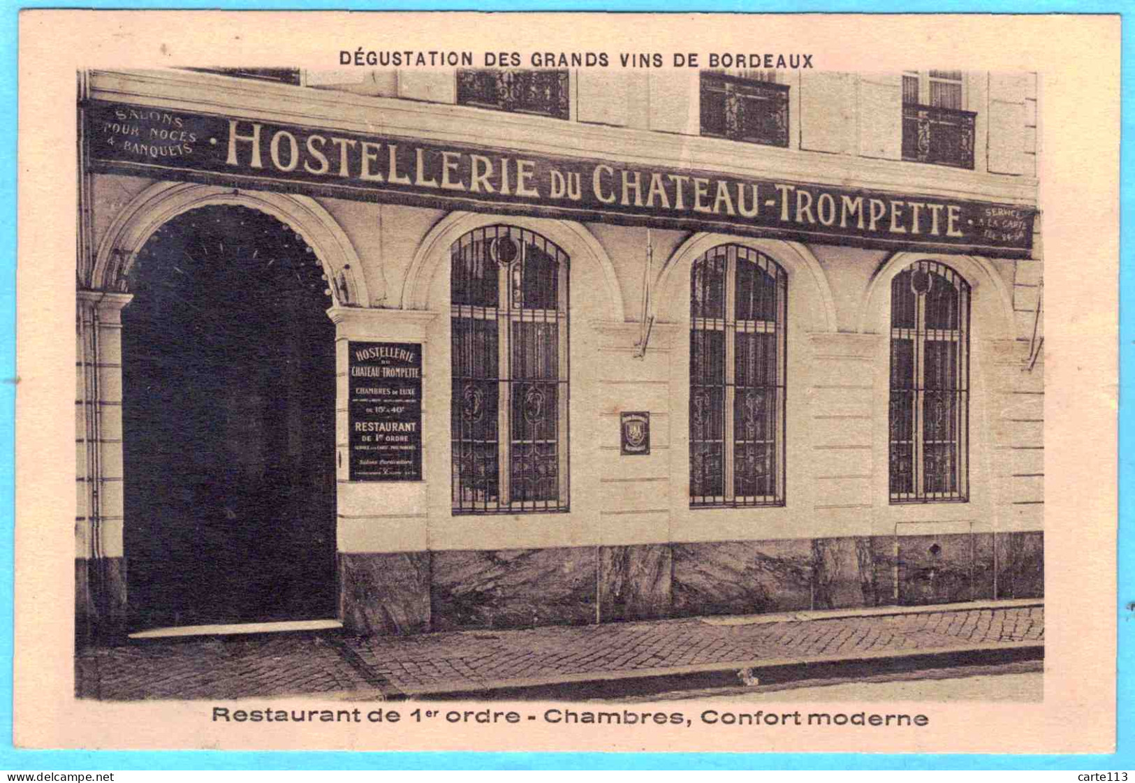 33 - T28314CPA - BORDEAUX - Hostellerie Du CHATEAU TROMPETTE - Très Bon état - GIRONDE - Bordeaux