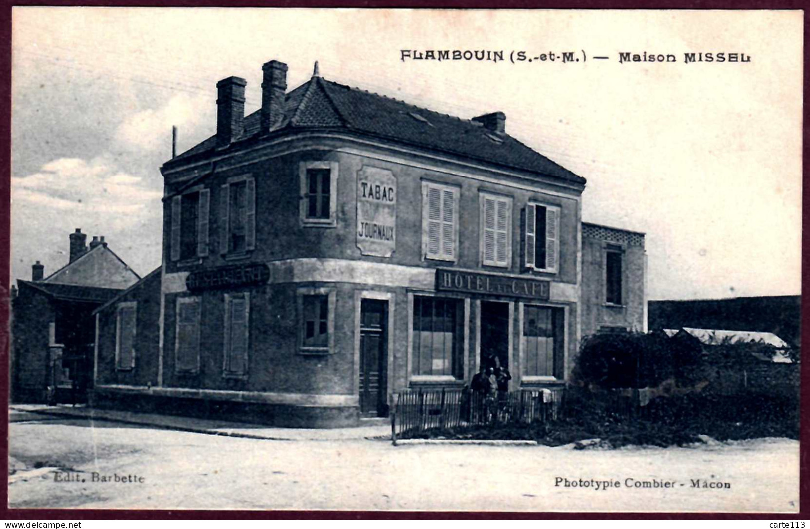 77 - B28273CPA - FLAMBOIN - Maison MISSEL - Hotel Café Tabac - Très Bon état - SEINE-ET-MARNE - Altri & Non Classificati