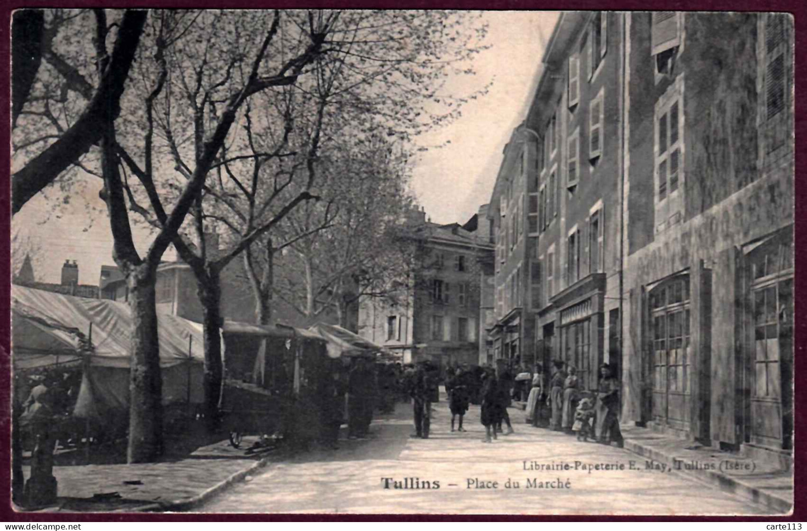 38 - B28271CPA - TULLINS - Place Du Marché - Très Bon état - ISERE - Tullins