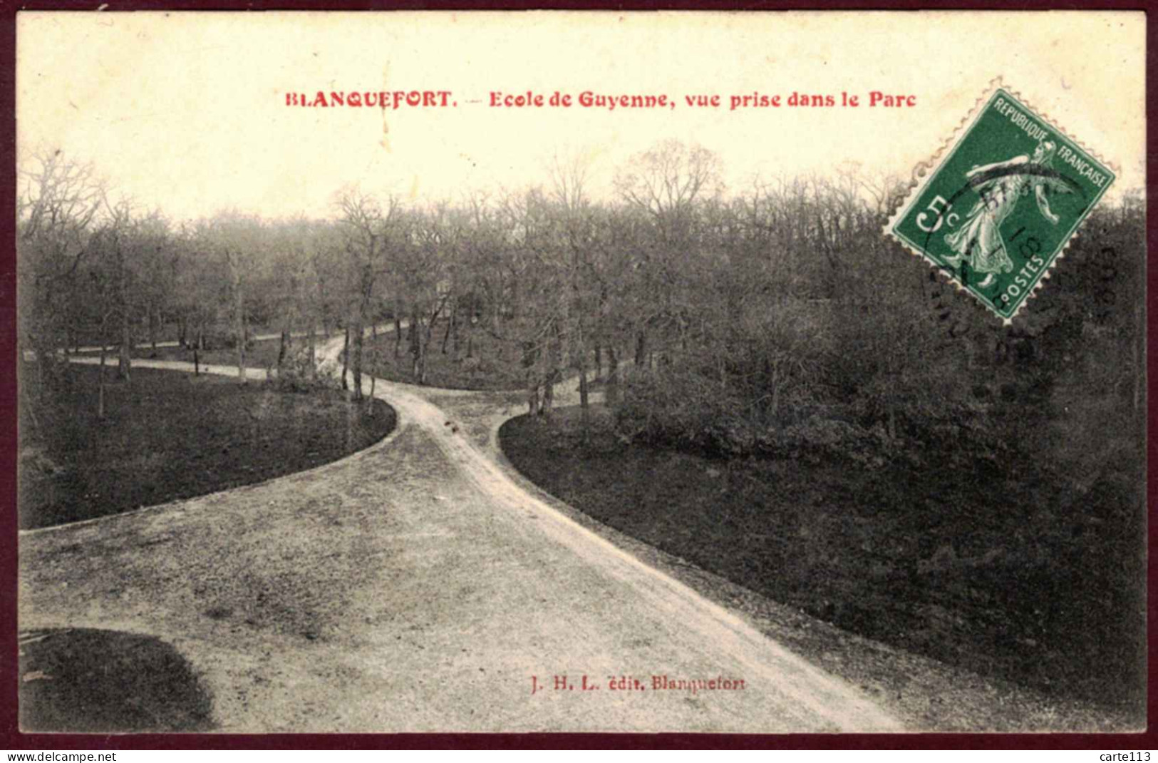 33 - B28263CPA - BLANQUEFORT - Ecole De Guyenne, Vue Prise Dans Le Parc - Très Bon état - GIRONDE - Blanquefort