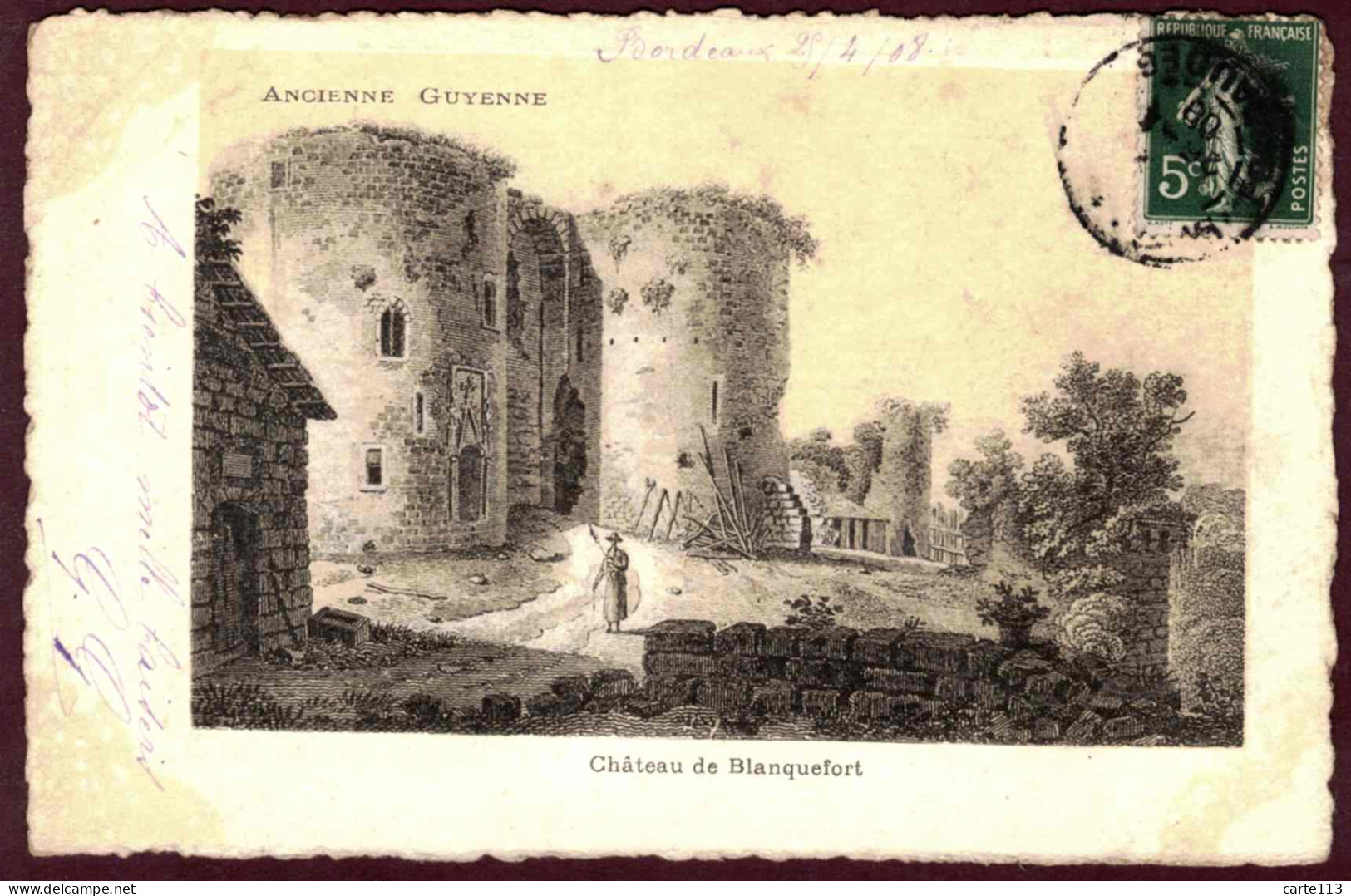 33 - B28257CPA - BLANQUEFORT - Chateau - Collection Ancienne Guyenne - Carte Pionniere - Bon état - GIRONDE - Blanquefort