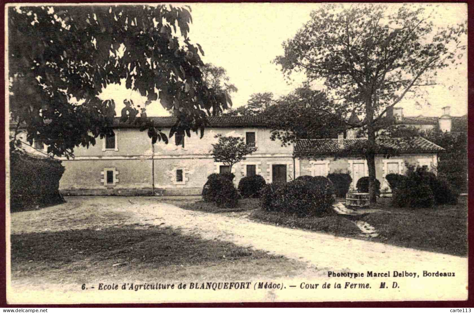 33 - B28255CPA - BLANQUEFORT - Cour De Ferme - Ecole D'agriculture - Très Bon état - GIRONDE - Blanquefort