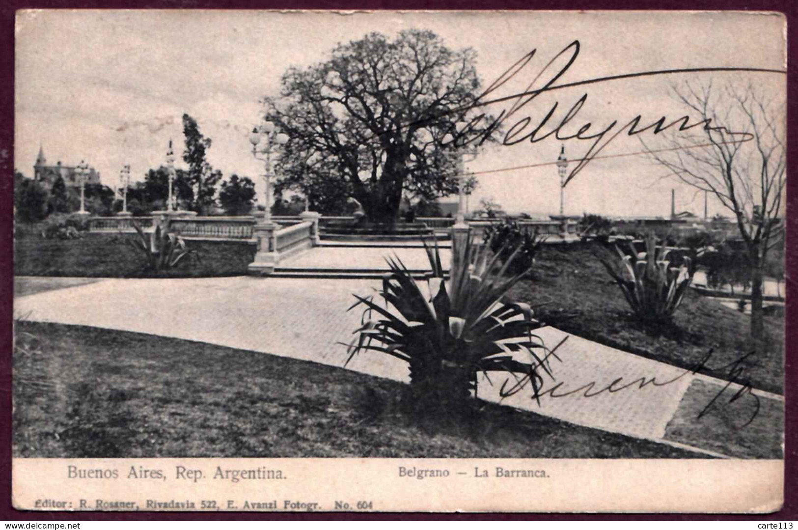 - B28247CPA - BUENOS AIRES - Belgrano - La Barranca - Carte Pionnère - Très Bon état - AMERIQUE - Argentinien