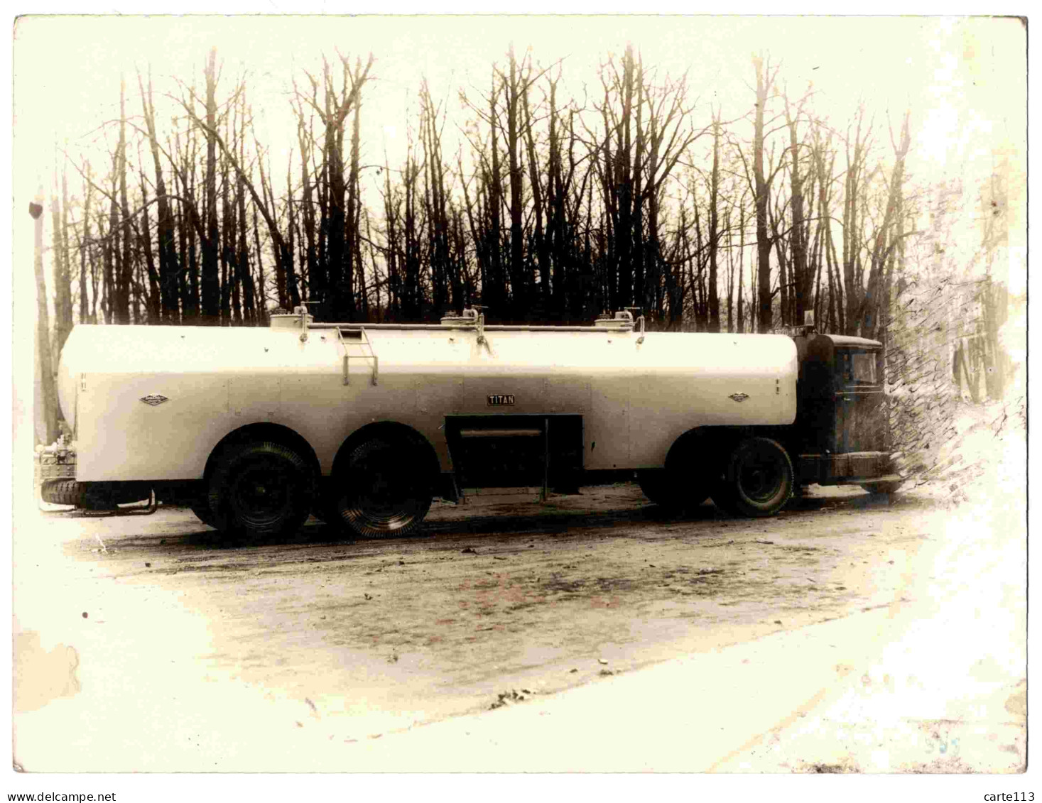 - F28222PAP - AUTOMOBILE - Photo Originale - Camions  Citerne TITAN Ets. SULITZER - Bon état - THEMES - Werbung