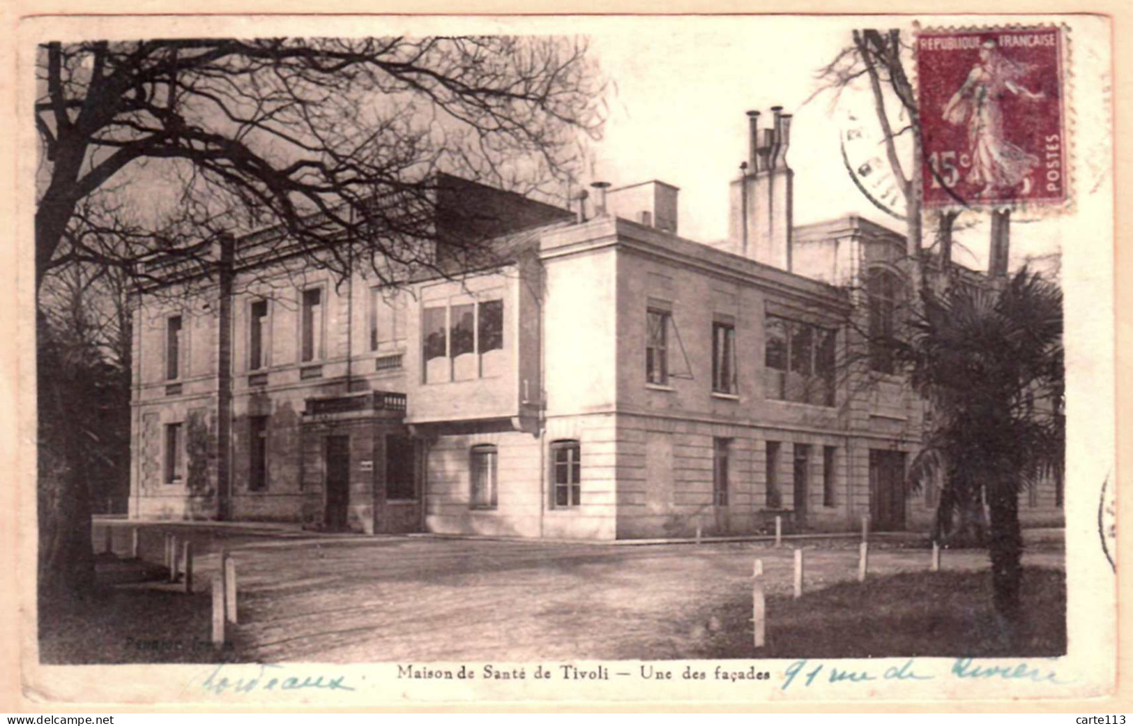 33 - B28016CPA - BORDEAUX - SA - Maison De Santé TIVOLI -Une Des Façades - Très Bon état - GIRONDE - Bordeaux