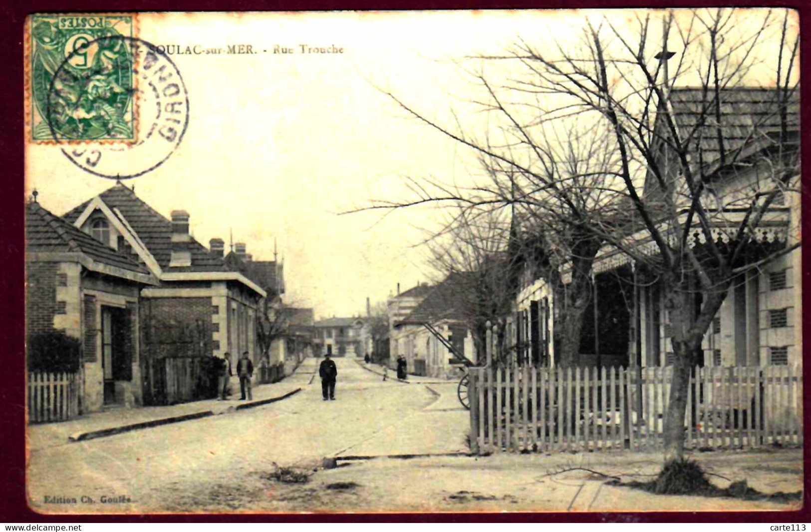 33 - B27863CPA - SOULAC SUR MER - Rue Trouche - Carte Pionniere - Bon état - GIRONDE - Soulac-sur-Mer