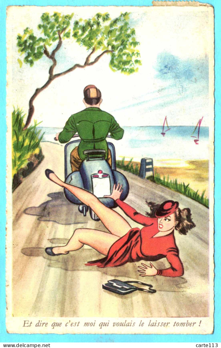 - F27832CPA - MOTO - SCOOTER - Vespa - Humour - Très Bon état - THEMES - Motorfietsen