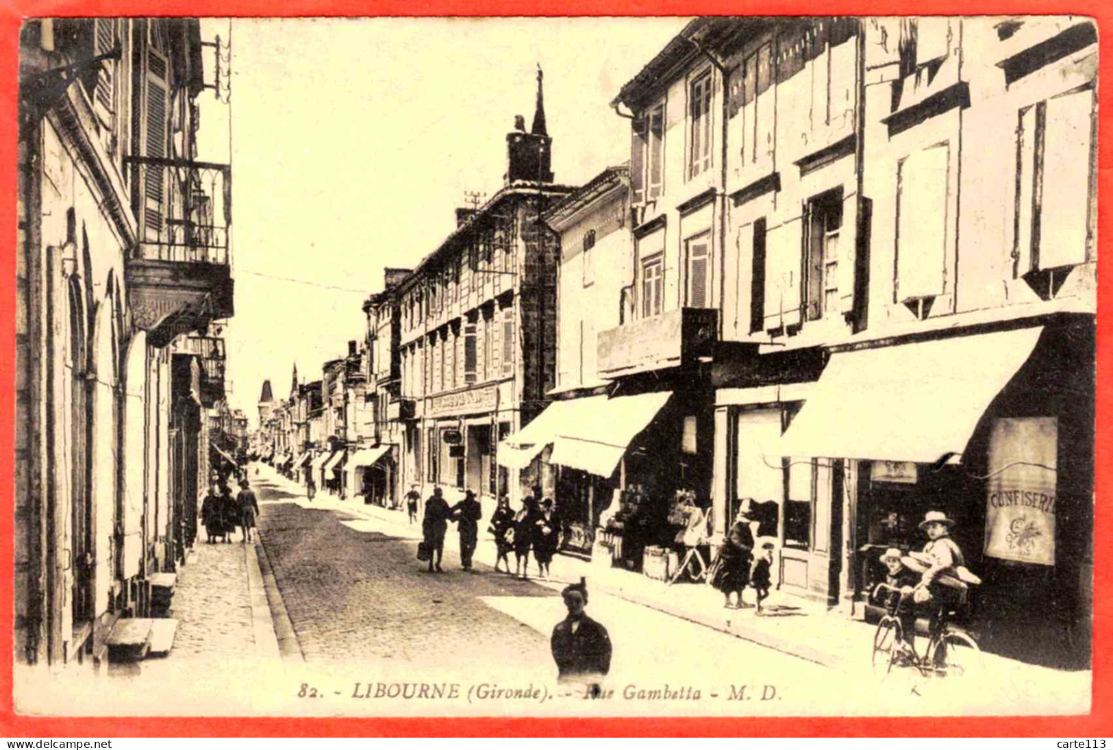 33 - B27811CPA - LIBOURNE - Rue Gambetta - Très Bon état - GIRONDE - Libourne