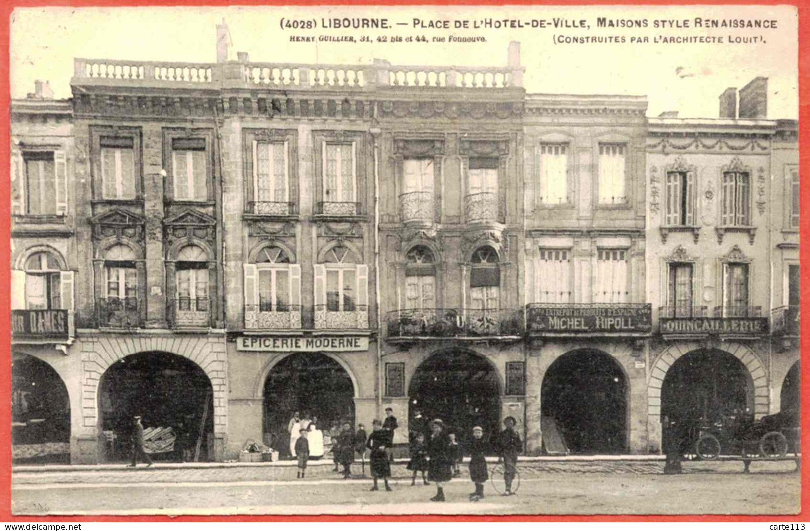 33 - B27792CPA - LIBOURNE - Place De L'hotel De Ville - Épicerie Moderne - Très Bon état - GIRONDE - Libourne