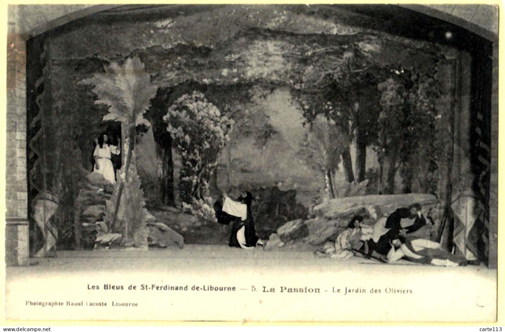 33 - B27787CPA - LIBOURNE - Les Bleus De St Ferdinand - La Passion - Le Jardin Des Oliviers - 5 - Très Bon état - GIROND - Libourne