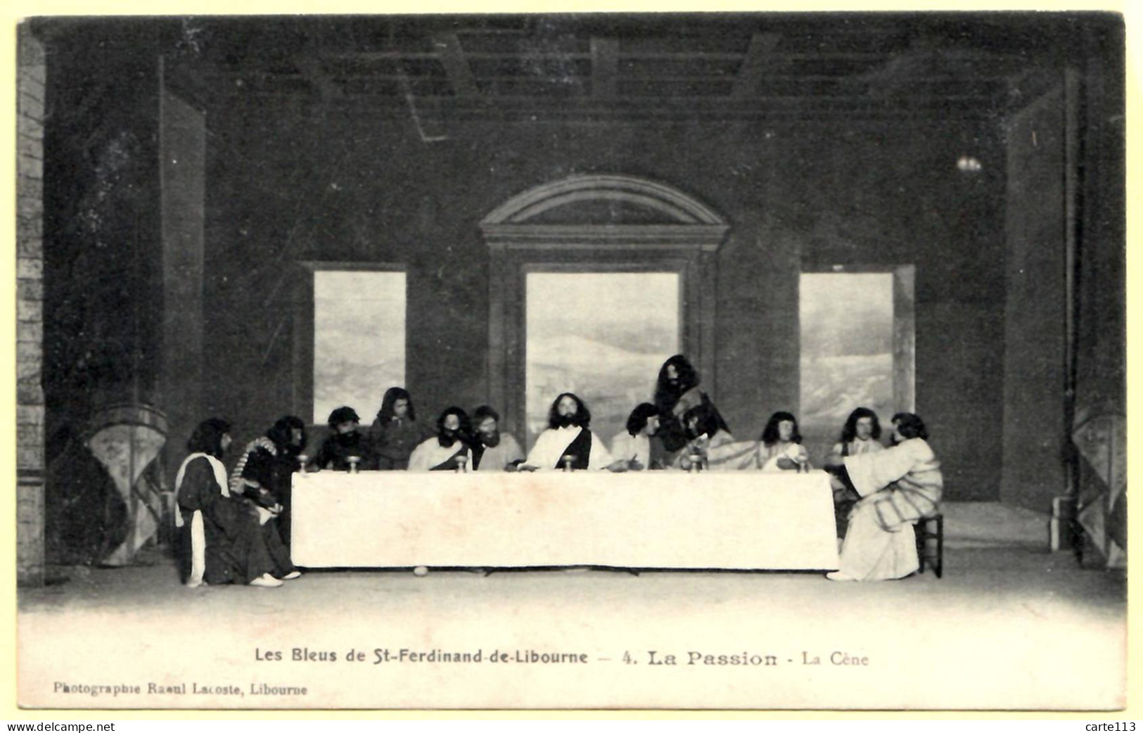 33 - B27786CPA - LIBOURNE - Les Bleus De St Ferdinand - La Passion La Cene - 4 - Très Bon état - GIRONDE - Libourne