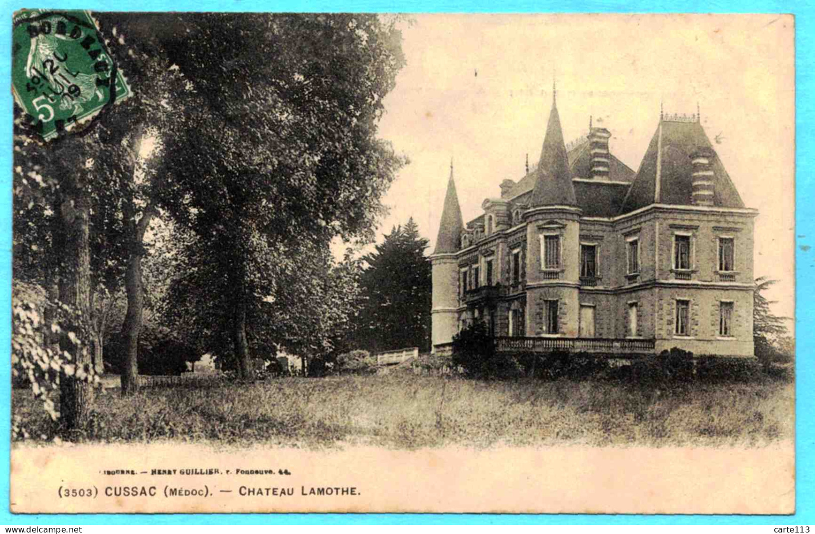 33 - B27728CPA - CUSSAC - MEDOC - Chateau LAMOTHE - Très Bon état - GIRONDE - Autres & Non Classés