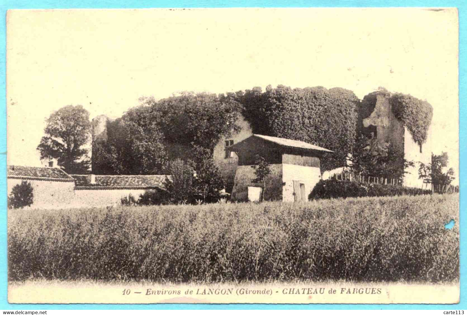 33 - B27726CPA - FARGUES - LANGON - Chateau - Bon état - GIRONDE - Autres & Non Classés