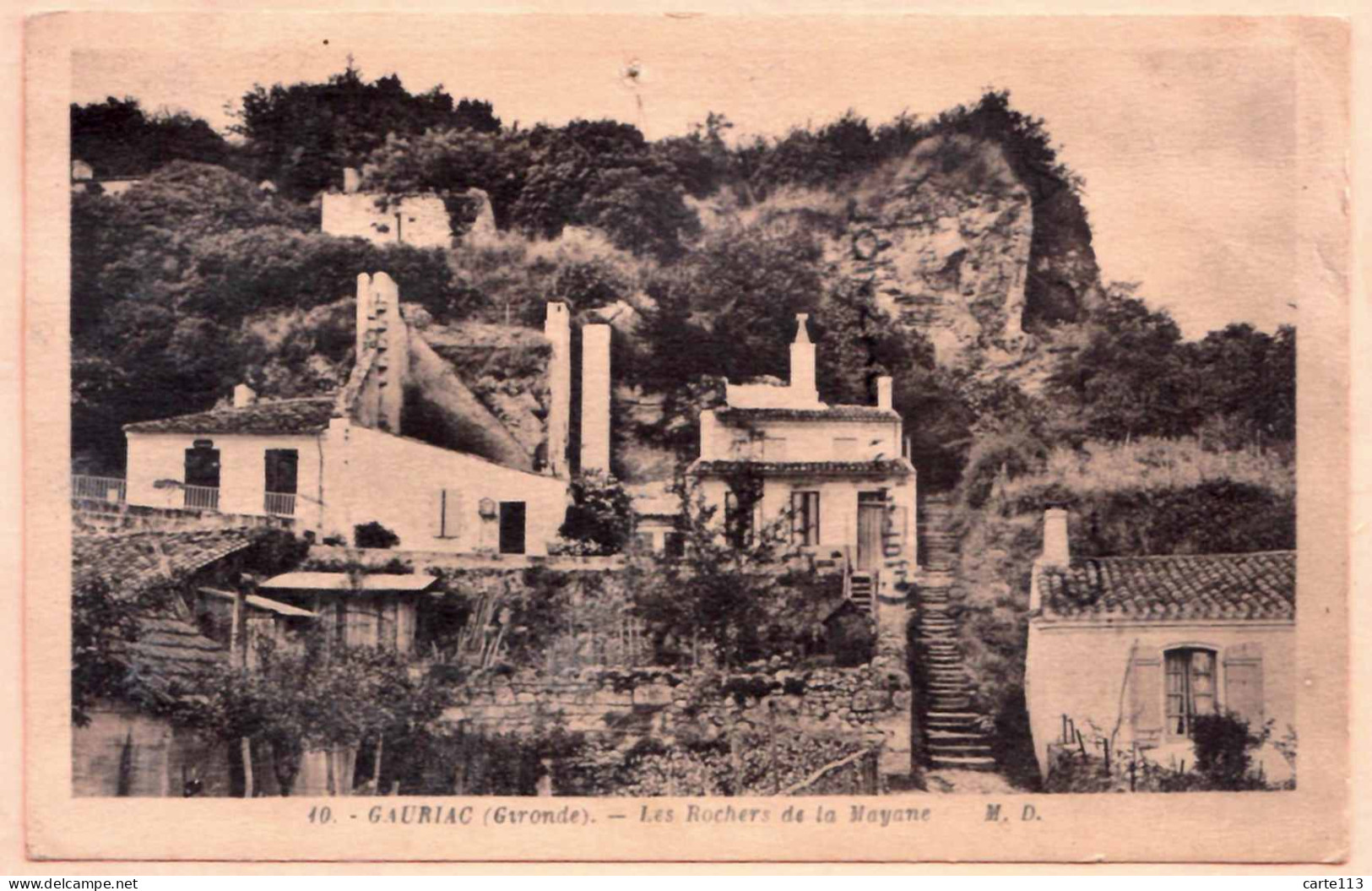 33 - B27712CPA - GAURIAC - Les Rochers De La Mayane - Très Bon état - GIRONDE - Autres & Non Classés