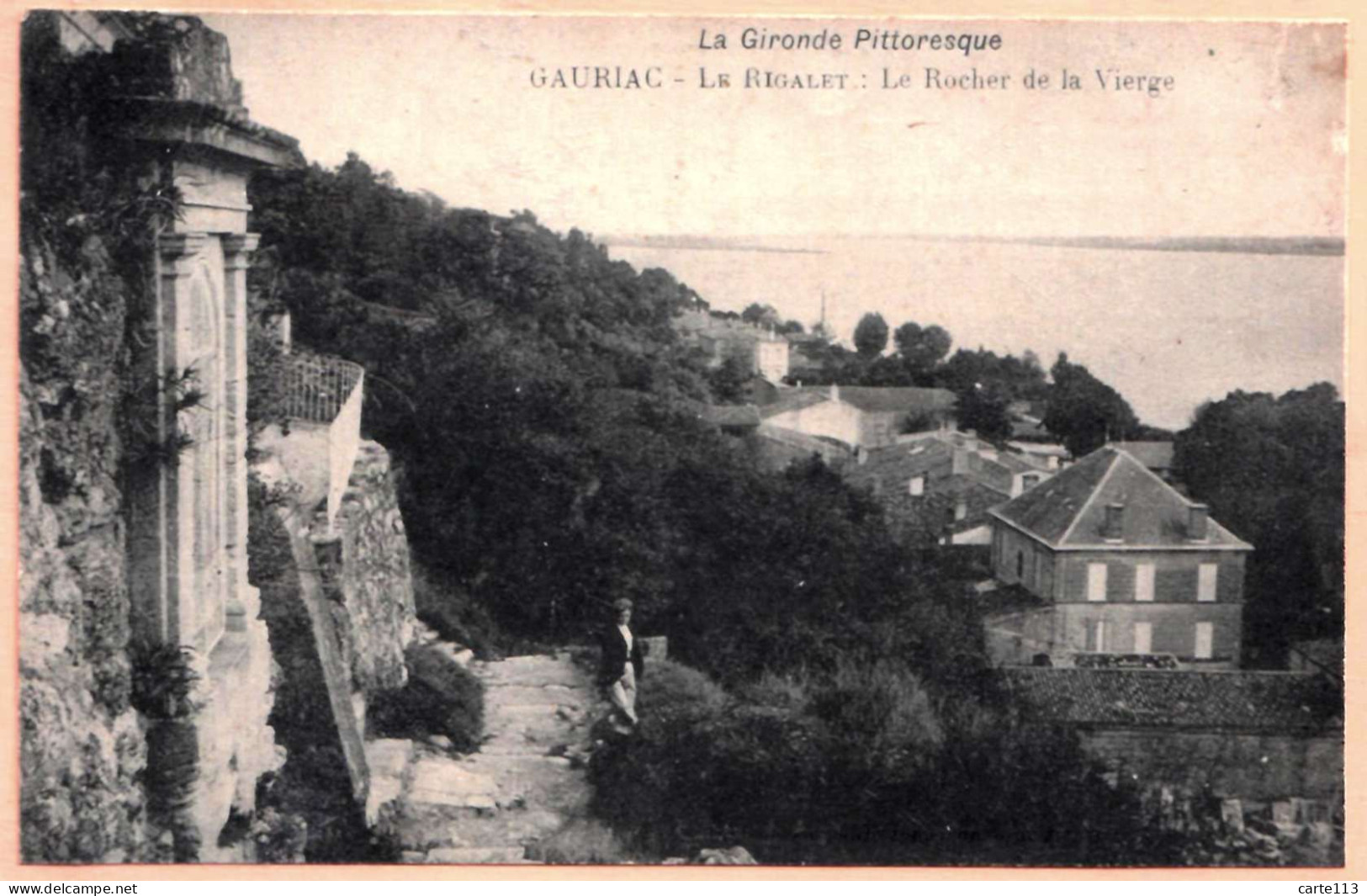 33 - B27707CPA - GAURIAC - Le Rigalet  - Le Rocher De La Vierge - Très Bon état - GIRONDE - Autres & Non Classés