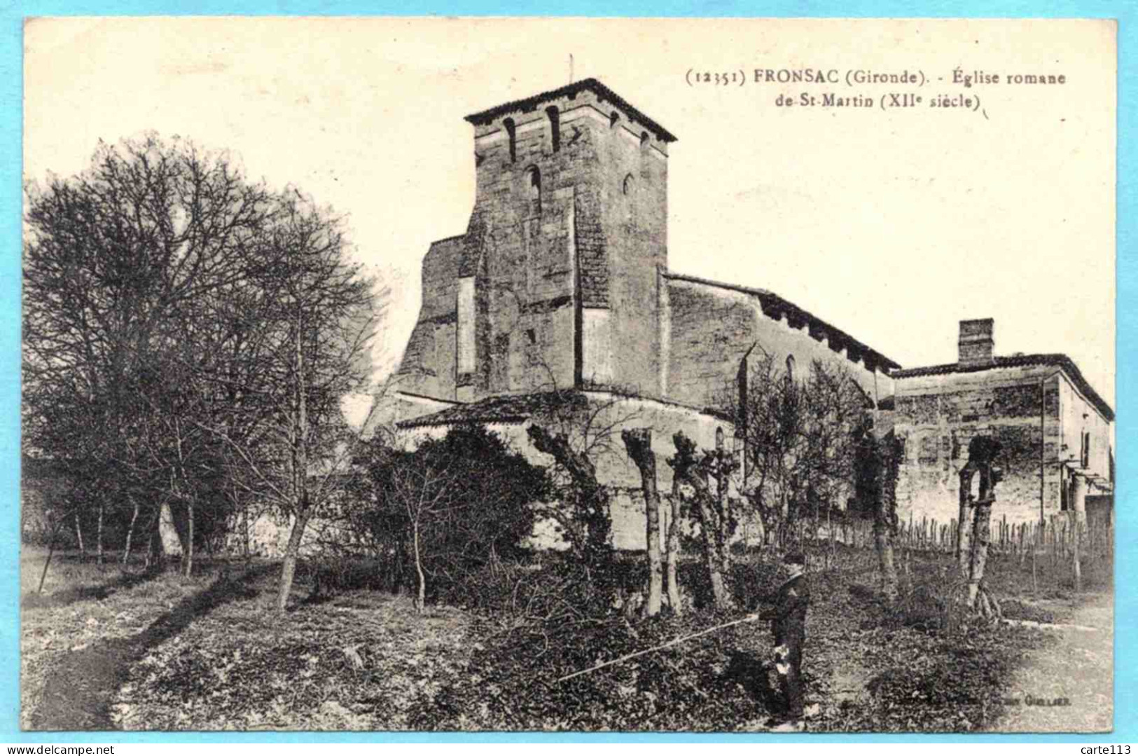 33 - B27695CPA - FRONSAC - Eglise Romane De St Martin - Très Bon état - GIRONDE - Autres & Non Classés