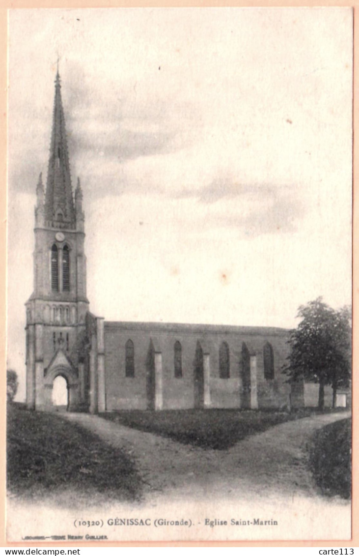 33 - B27673CPA - GENISSAC - Eglise Saint Martin - Très Bon état - GIRONDE - Autres & Non Classés