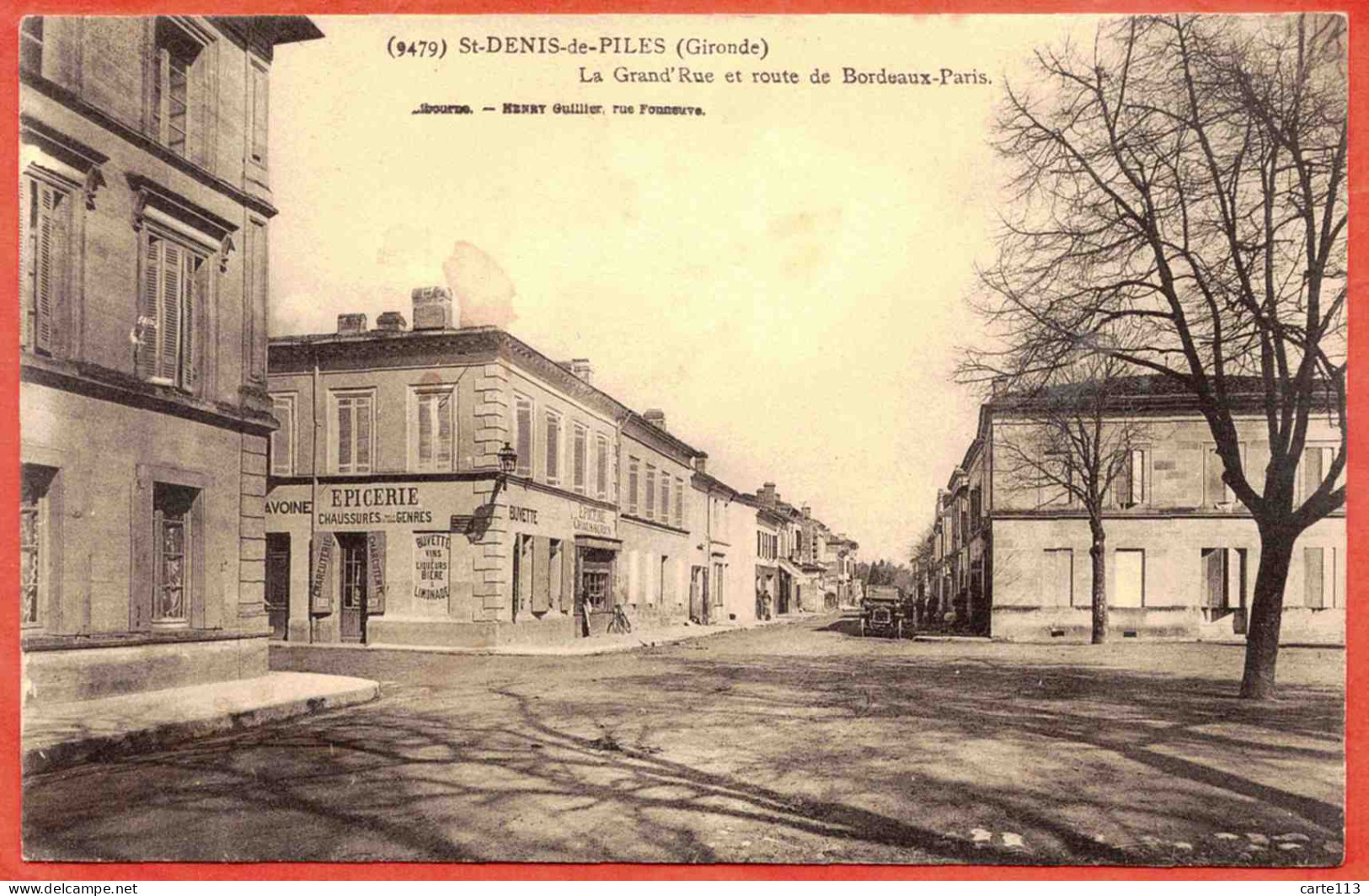 33 - B27165CPA - SAINT ST DENIS DE PILES - La Grand' Rue Et Route De Bordeaux-Paris - Epicerie - Très Bon état - GIRONDE - Autres & Non Classés