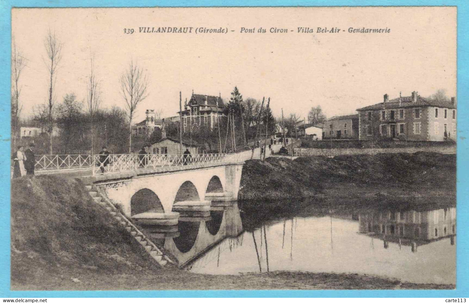 33 - B27613CPA - VILLANDRAUT - Pont Du Ciron - Villa Bel Air - Gendarmerie - Très Bon état - GIRONDE - Autres & Non Classés