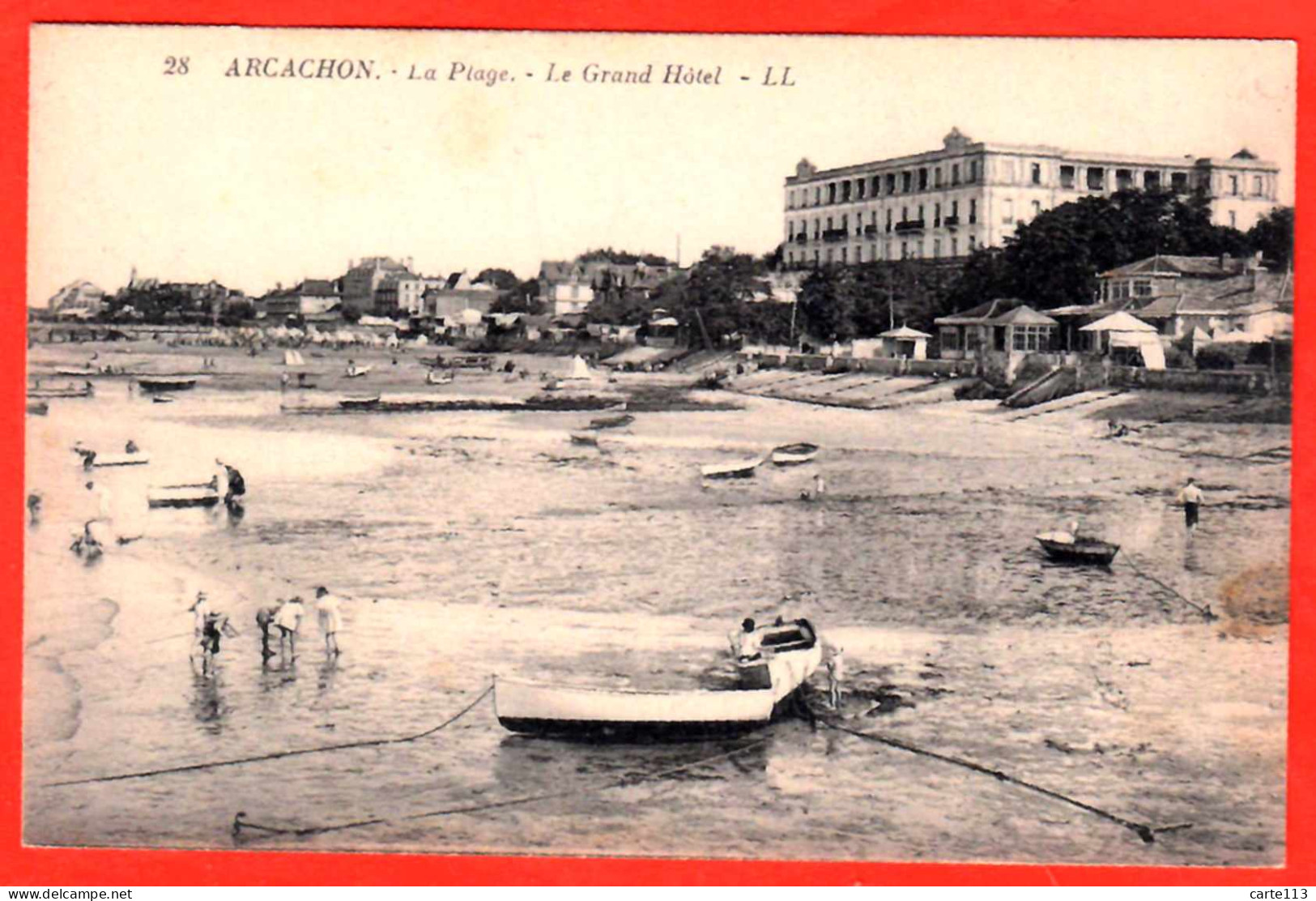 33 - B26914CPA - ARCACHON - La Plage, Le Grand Hotel - Très Bon état - GIRONDE - Arcachon