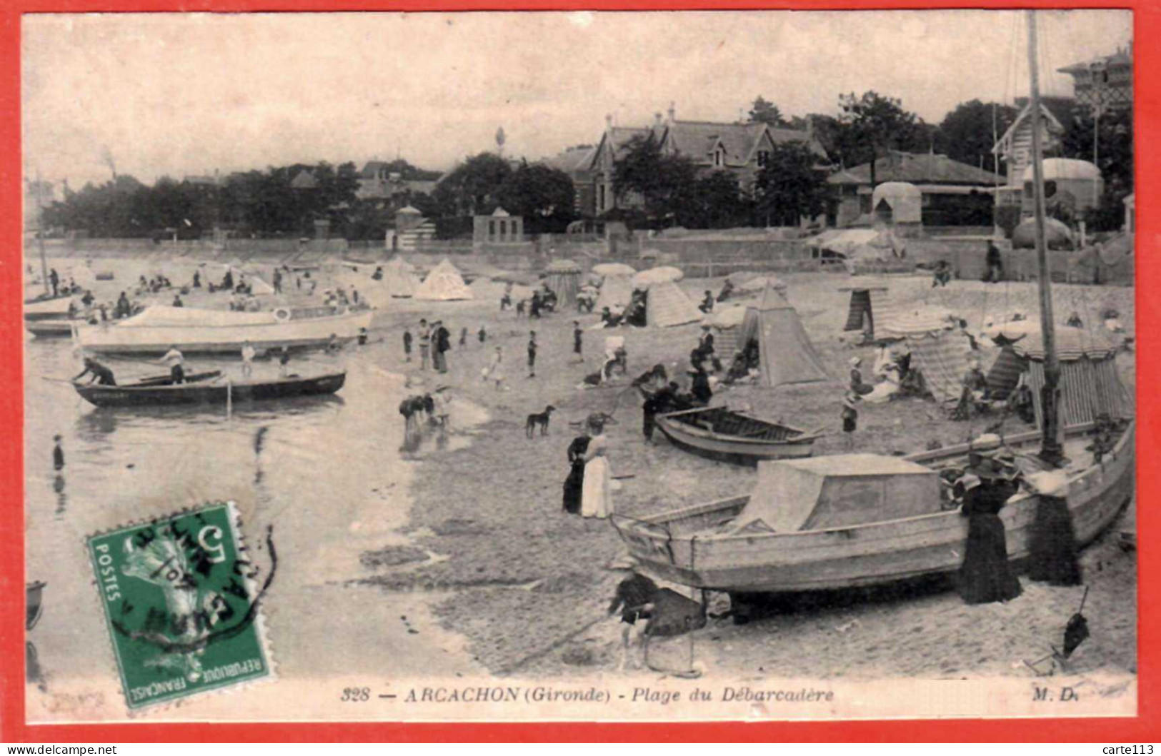 33 - B26906CPA - ARCACHON - Plage Du Débarcadère - Bon état - GIRONDE - Arcachon