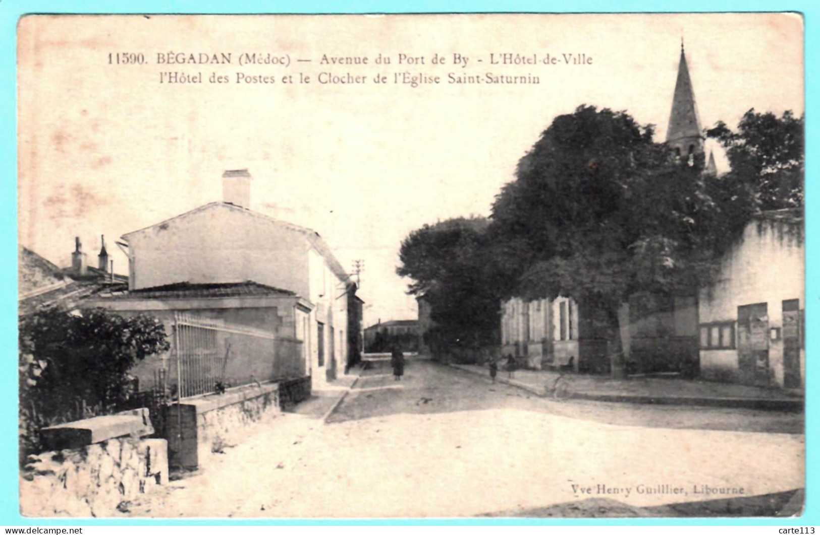 33 - B26900CPA - BEGADAN - Avenue Du Port De By - Mairie Postes, EglIse SAINT SATURNIN - Très Bon état - GIRONDE - Autres & Non Classés