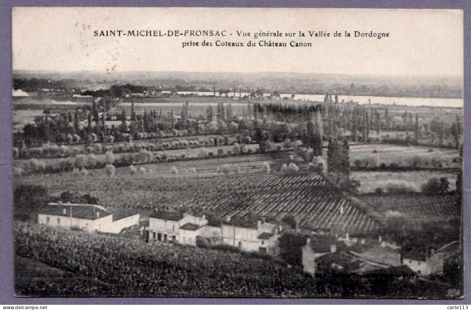 33 - B26851CPA - ST SAINT MICHEL DE FRONSAC - Vue Generale Prise Du Château CANON - Très Bon état - GIRONDE - Autres & Non Classés