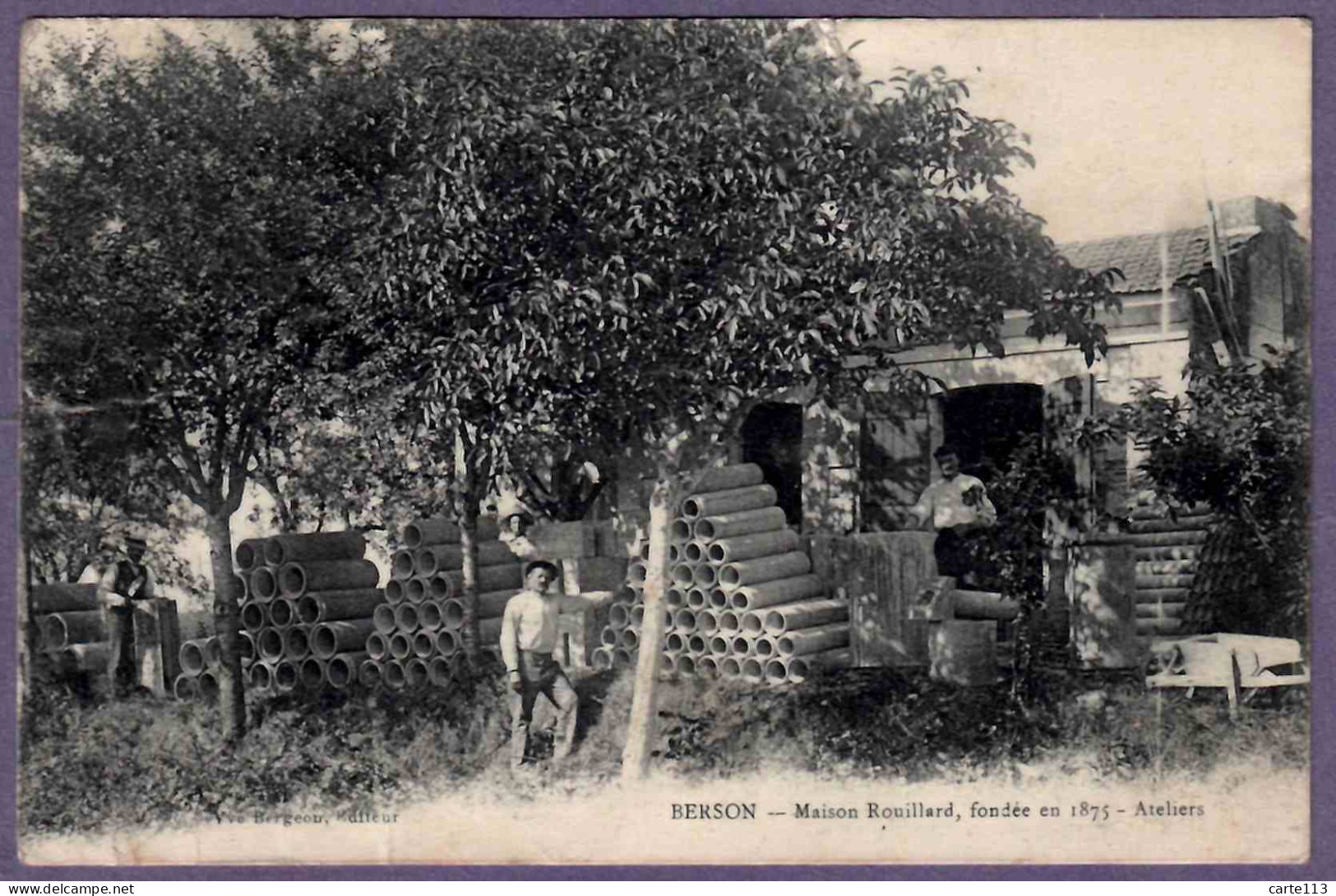 33 - B26825CPA - BERSON - Maison Rouillard - Ateliers. - Mauvais état - GIRONDE - Autres & Non Classés