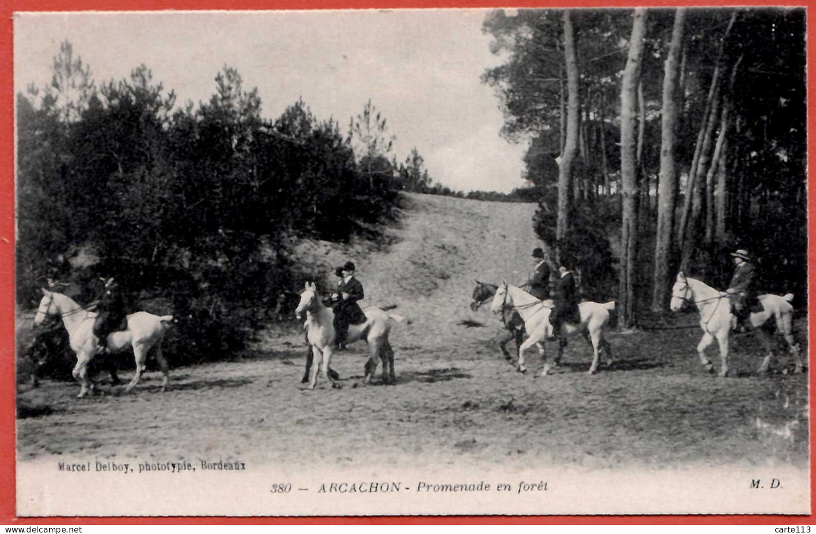 33 - B26818CPA - ARCACHON - Promenade En Foret - Cavaliers - Très Bon état - GIRONDE - Arcachon