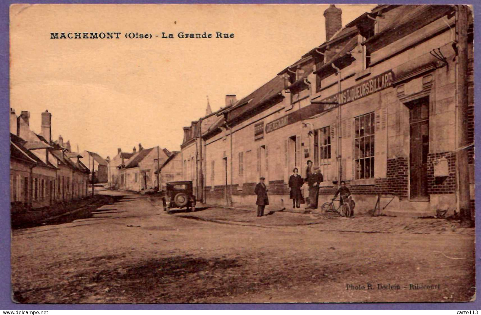 60 - B26815CPSM - MACHEMONT - La Grande Rue - TABAC, VINS, LIQUEURS, BILLARD - Bon état - OISE - Autres & Non Classés