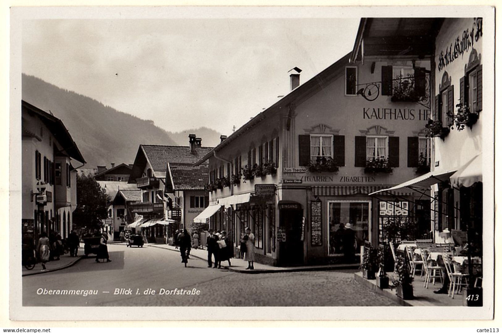 0 - B20301CPA - OBERAMMERGAU - ALLEMAGNE - Blick I. Die Dorfstrasse - Très Bon état - EUROPE - Oberammergau