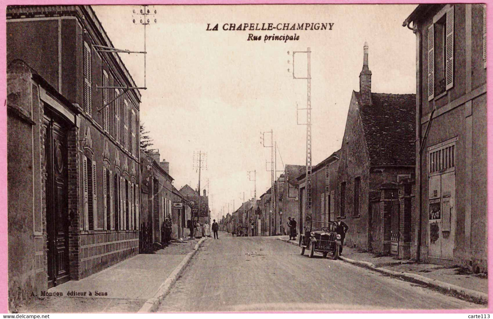 89 - B34910CPA - La CHAPELLE-CHAMPIGNY - Rue Principale - Très Bon état - YONNE - Autres & Non Classés