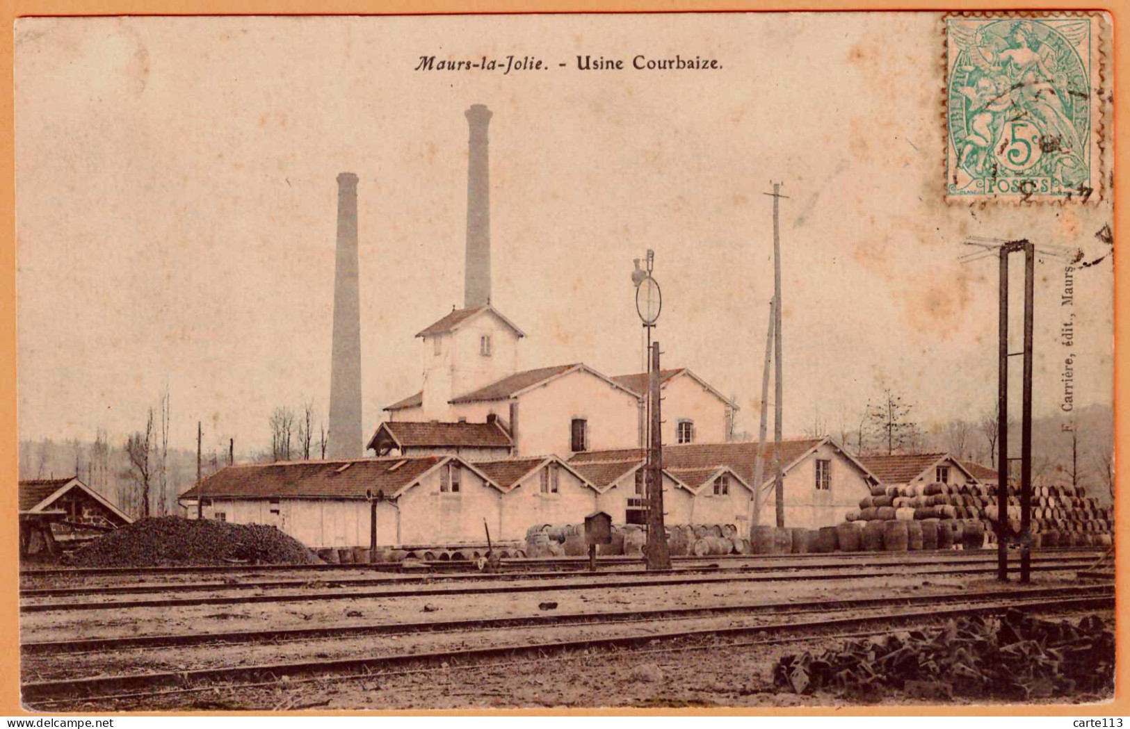 15 - B33930CPA - MAURS LA JOLIE - Usine Courbaize - Extraits Tanniques - Bon état - CANTAL - Altri & Non Classificati