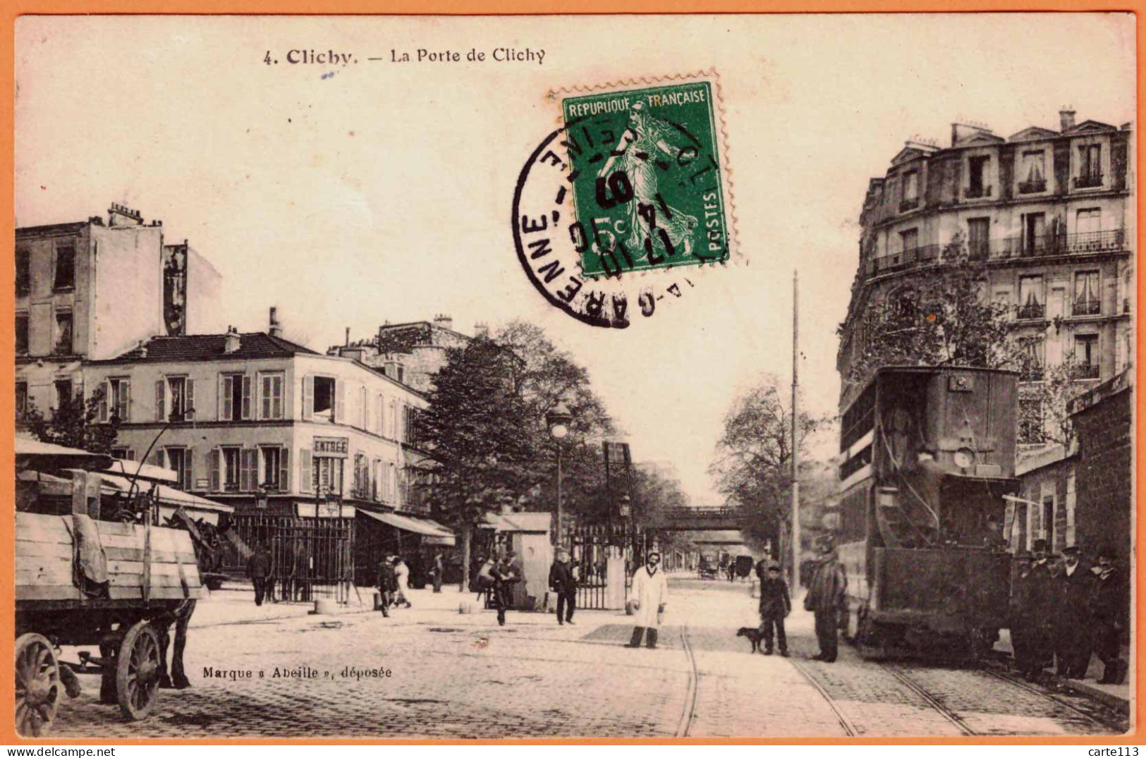 92 - B33881CPA - CLICHY - La Porte De Clichy . Tramway - Très Bon état - HAUTS-DE-SEINE - Clichy