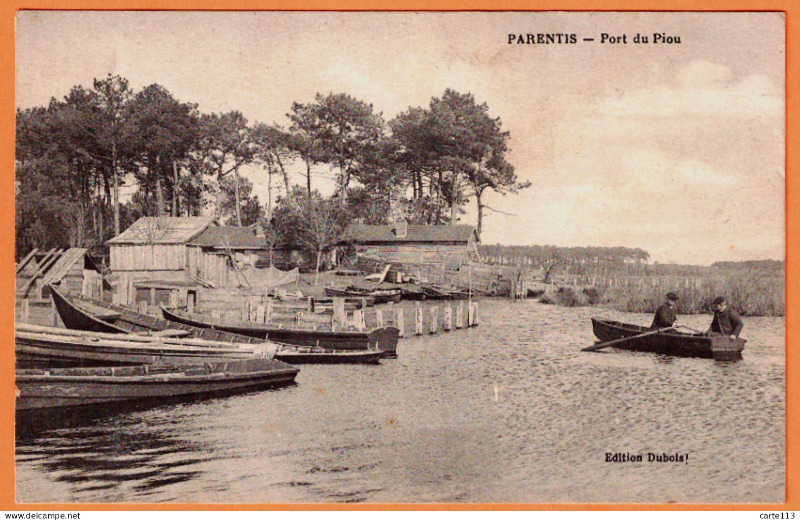 40 - B33753CPA - PARENTIS - Port Du Piou - Très Bon état - LANDES - Andere & Zonder Classificatie