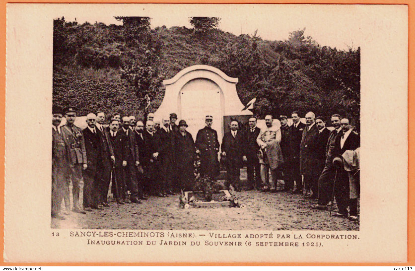 2 - B33745CPA - SANCY LES CHEMINOTS - Inauguration Du Jardin Du Souvenir (6 Septembre 1925) - Très Bon état - AISNE - Otros & Sin Clasificación