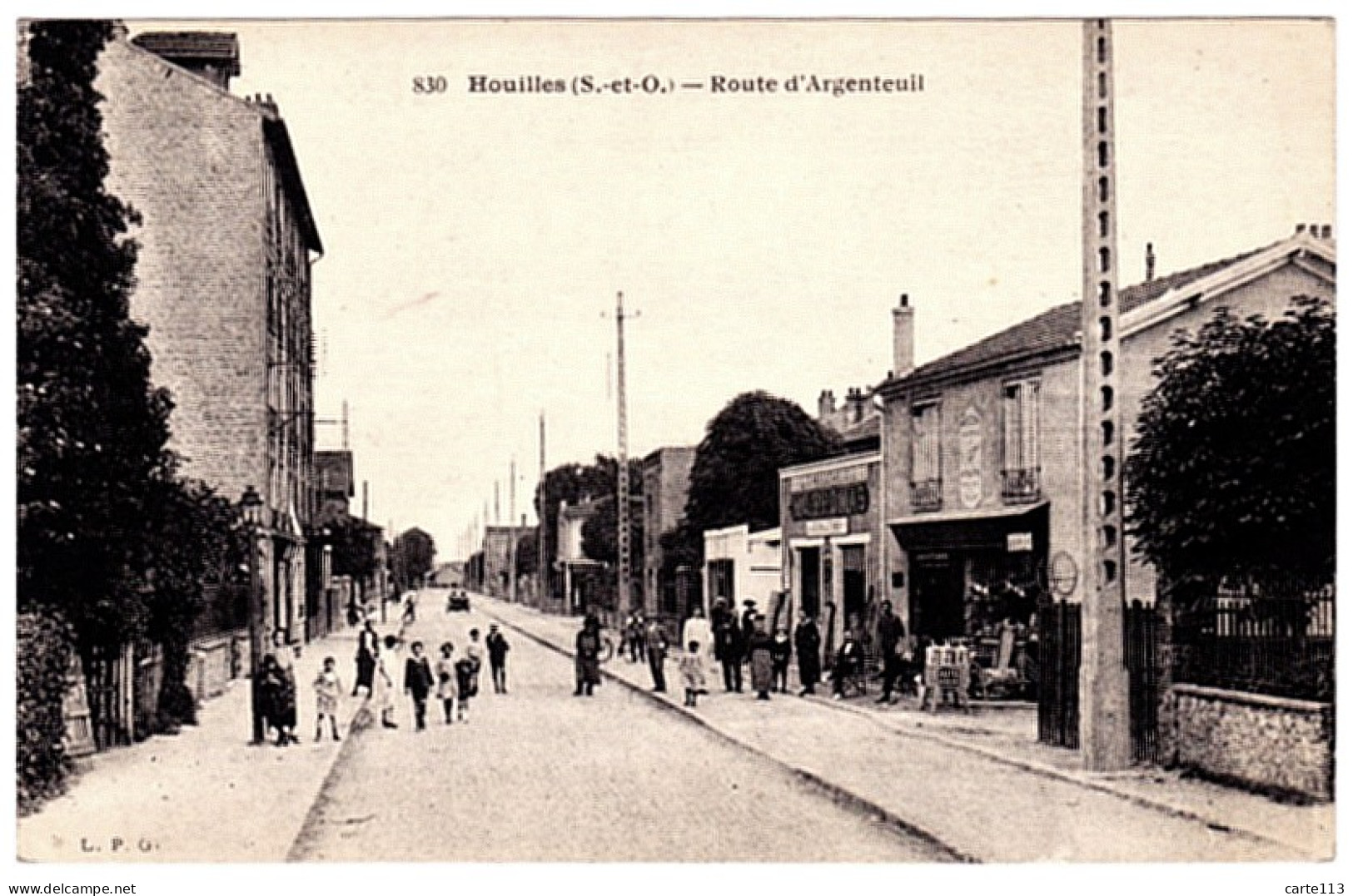 78 - B33635CPA - HOUILLES - Route D' Argenteuil - Quincaillerie - Parfait état - YVELINES - Houilles