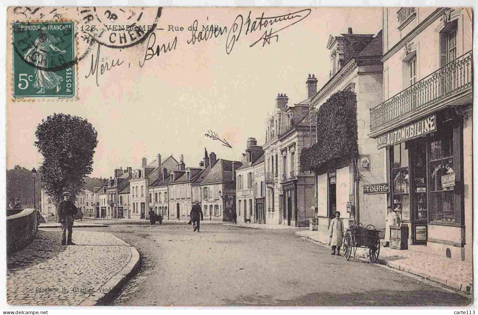 41 - B33382CPA - VENDOME - Rue Du Mail - Magasin Automobiline - Très Bon état - LOIR-ET-CHER - Vendome