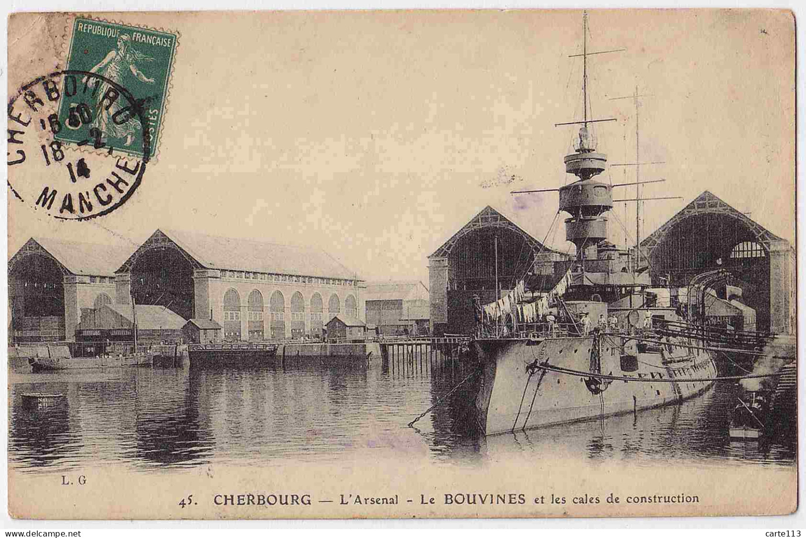 50 - B32848CPA - CHERBOURG - Arsenal - Le BOUVINES Et Les Cales De Construction - Très Bon état - MANCHE - Cherbourg