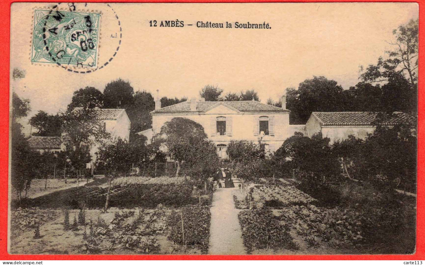 33 - B29355CPA - AMBES - Château La Soubrante - Très Bon état - GIRONDE - Autres & Non Classés