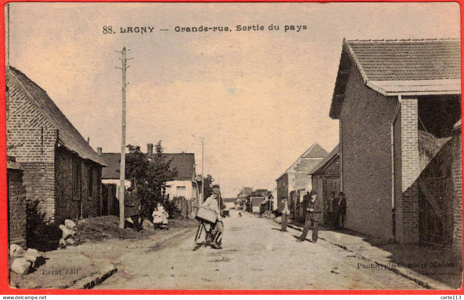 60 - B29286CPA - LAGNY - Grande Rue. Sortie Du Pays - Très Bon état - OISE - Autres & Non Classés