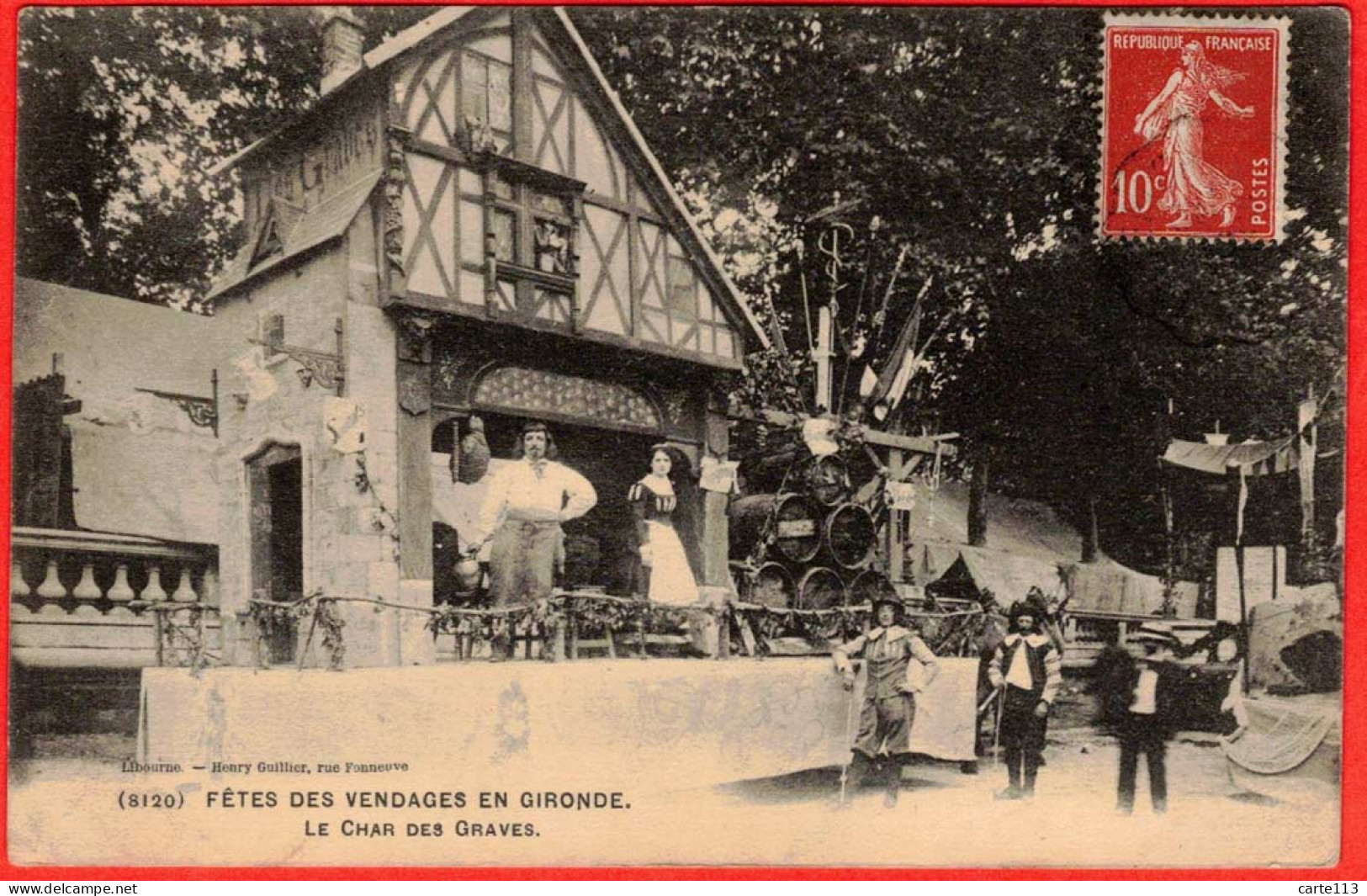 33 - B29270CPA - BORDEAUX - FETES DES VENDANGES - Le Char Des Graves - Très Bon état - GIRONDE - Bordeaux