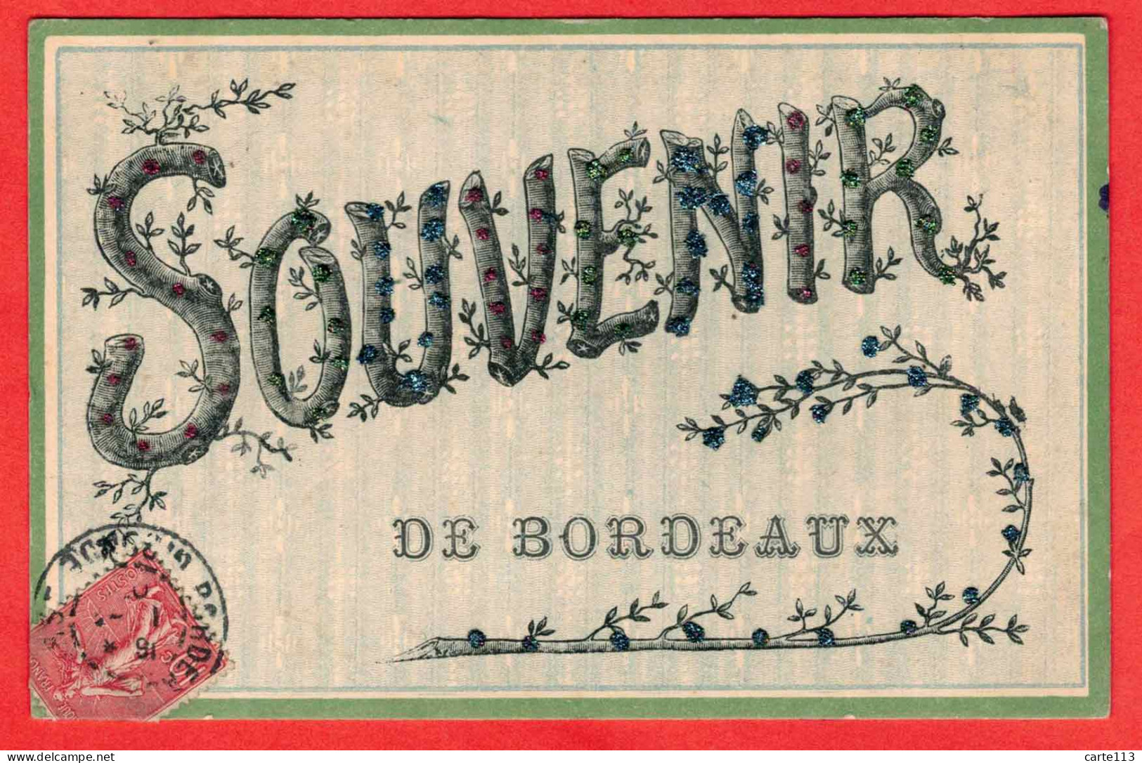 33 - B29176CPA - BORDEAUX FANTAISIE - Souvenir - Paillettes, Perles - Très Bon état - GIRONDE - Bordeaux