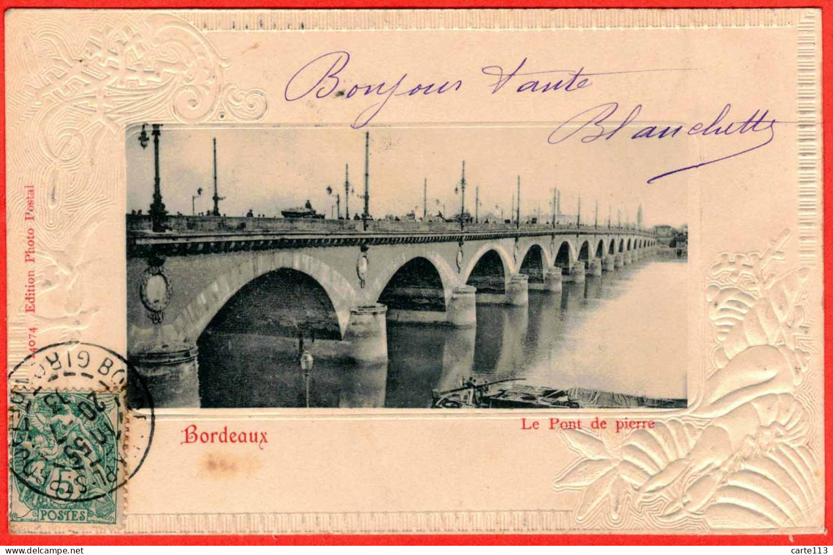 33 - B29178CPA - BORDEAUX FANTAISIE - Pont De Pierre - Carte Pionniere - Très Bon état - GIRONDE - Bordeaux