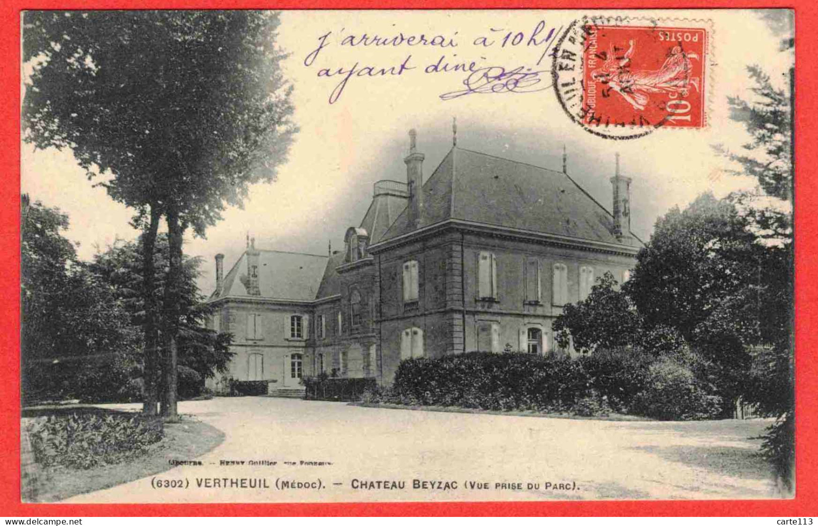 33 - B29151CPA - VERTHEUIL - Chateau BEYZAC. Vue Prise Du Parc - Très Bon état - GIRONDE - Other & Unclassified