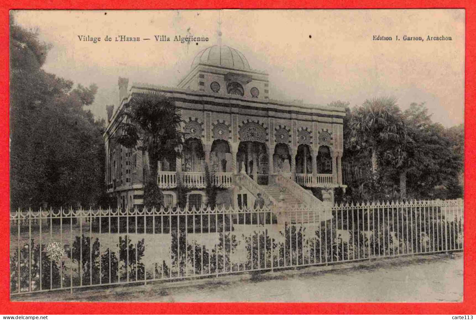 33 - B29160CPA - L'HERBE - Villa Algérienne - Très Bon état - GIRONDE - Autres & Non Classés