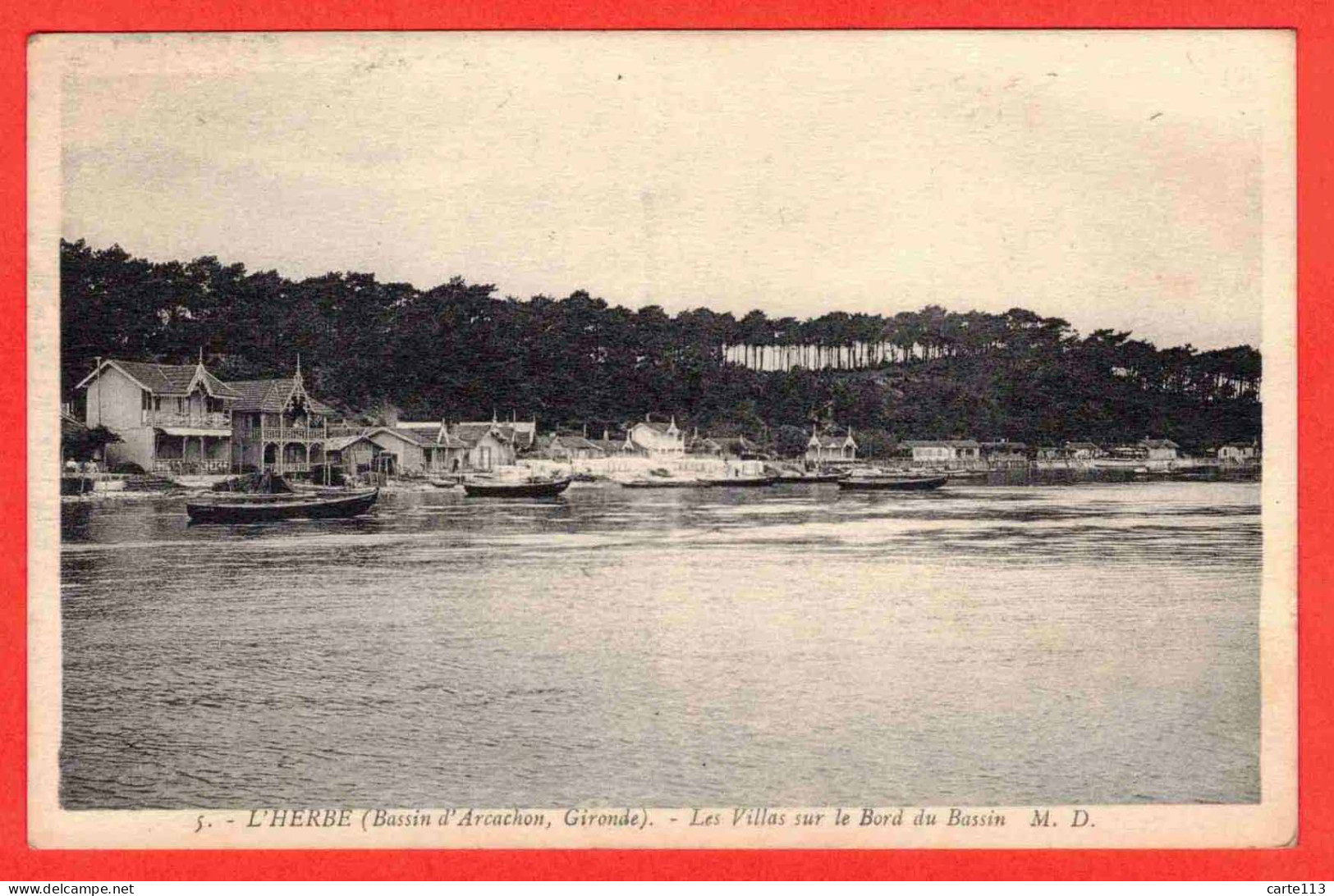 33 - B29162CPA - L'HERBE - Les Villas Sur Le Bord Du Bassin - Très Bon état - GIRONDE - Autres & Non Classés