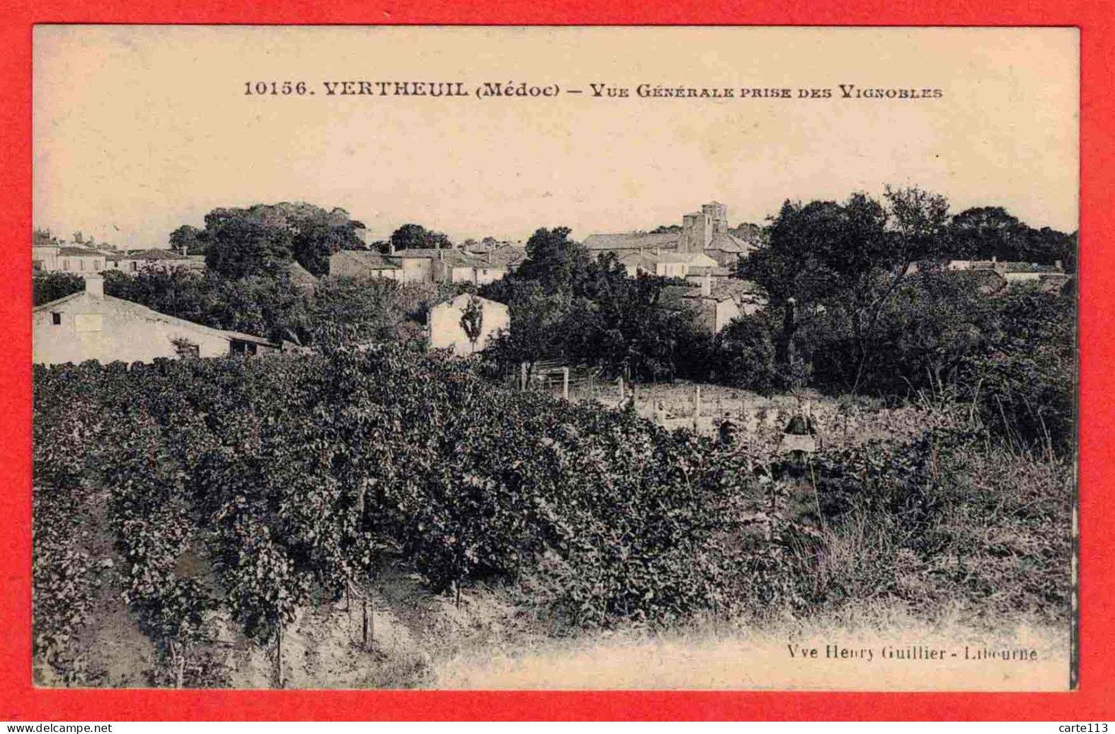 33 - B29150CPA - VERTHEUIL - Vue Generale Prise Des Vignobles. Petite Animation - Très Bon état - GIRONDE - Autres & Non Classés