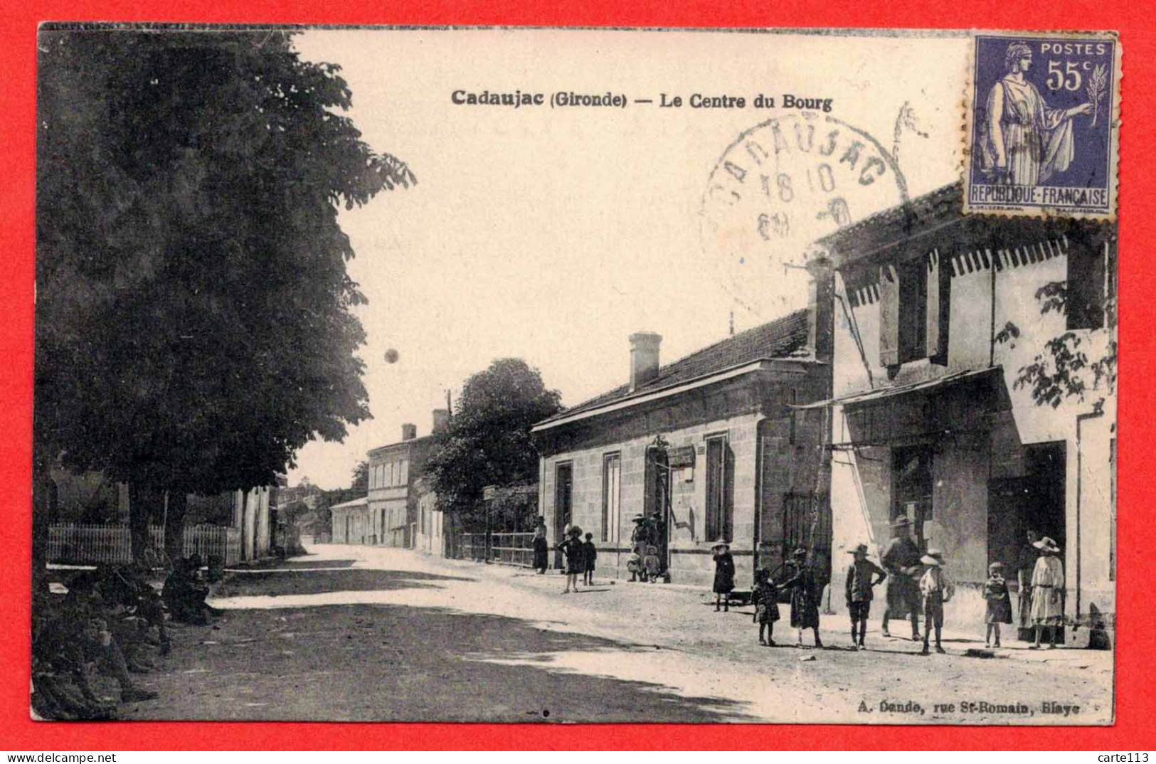 33 - B29116CPA - CADAUJAC - Le Centre Du Bourg - Très Bon état - GIRONDE - Other & Unclassified